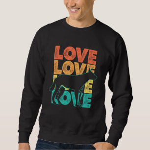Cute Retro Sunset I Love Dingo Idea For Animal Sweatshirt