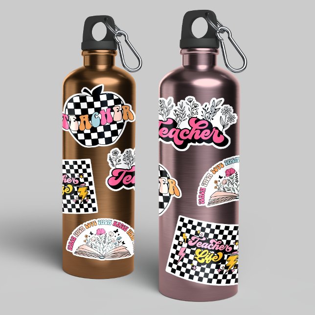 Cute Retro Teacher Life Vinyl Sticker Pack (Creator Uploaded)