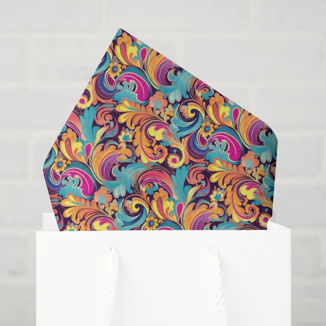 Cute retro tiled pattern party tissue paper (Gift Bag)
