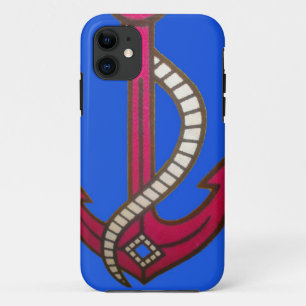 cute Retro Vintage Navy Achor.jpg iPhone 11 Case