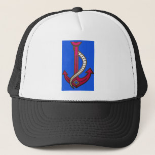 cute Retro Vintage Navy Achor.jpg Trucker Hat