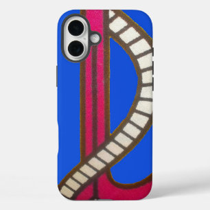 Cute Retro Vintage Navy Blue Anchor Art Design iPhone 16 Plus Case