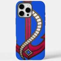 Cute Retro Vintage Navy Blue Anchor Art Design