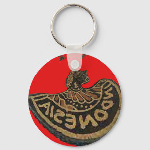 Cute Retro Vintage vector  Indonesia Hakuna Matata Key Ring
