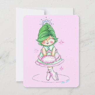 Cute Retro Watercolor Illustration Holiday Card 