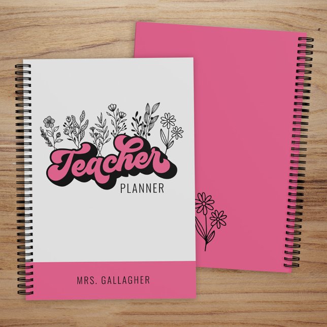 Cute Retro Wildflower Boho Teacher Planner (Creator Uploaded)