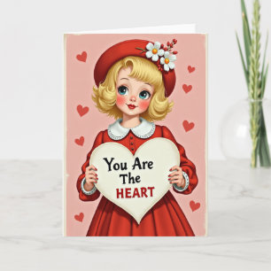 Cute Retro You Are The Heart Card