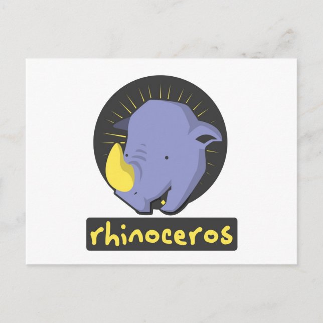 cute rhino postcard (Front)
