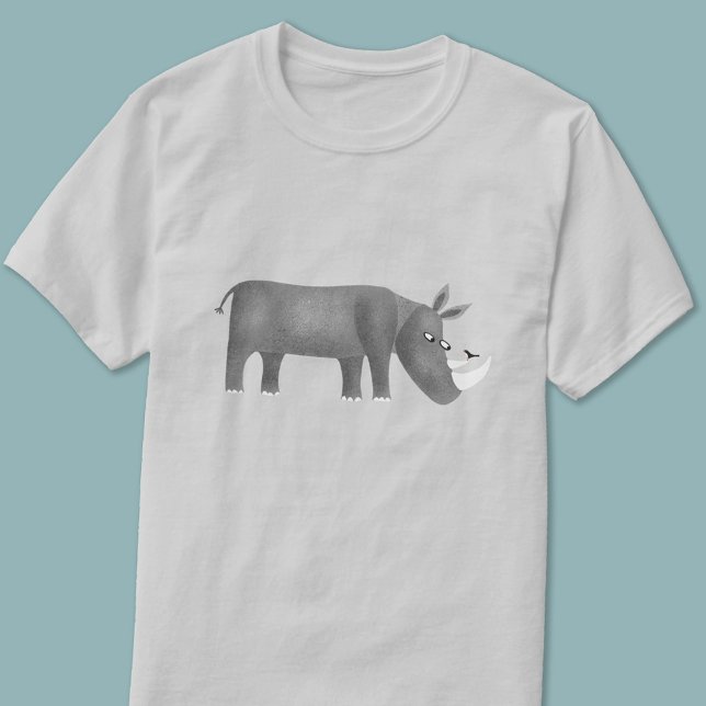 Cute Rhinoceros Animal Lover T-Shirt (Fun rhino t-shirt for animal lovers)
