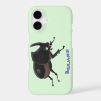 Cute rhinoceros beetle cartoon illustration