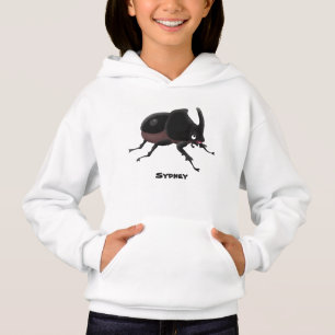 Cute rhinoceros beetle cartoon illustration