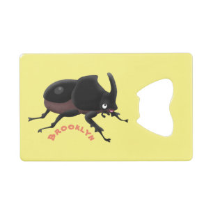 Cute rhinoceros beetle cartoon illustration