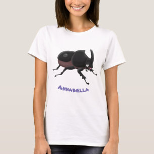 Cute rhinoceros beetle cartoon illustration T-Shirt