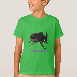 Cute rhinoceros beetle cartoon illustration T-Shirt