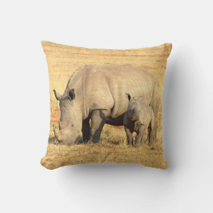 Cute rhinoceros in africa  cushion
