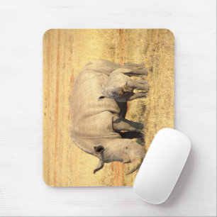 Cute rhinoceros in africa mouse pad