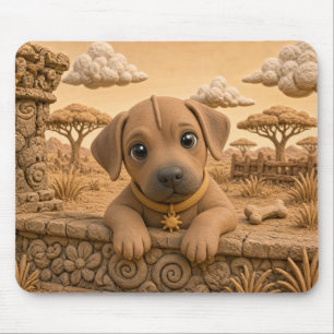 Cute Rhodesian Ridgeback Puppy, Baby Dog Mouse Pad