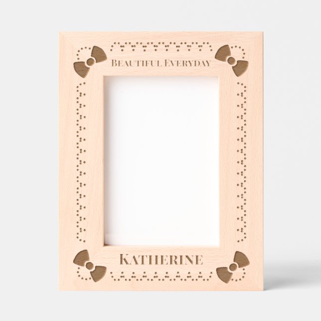 Cute Ribbon  Etched Frames (Front)
