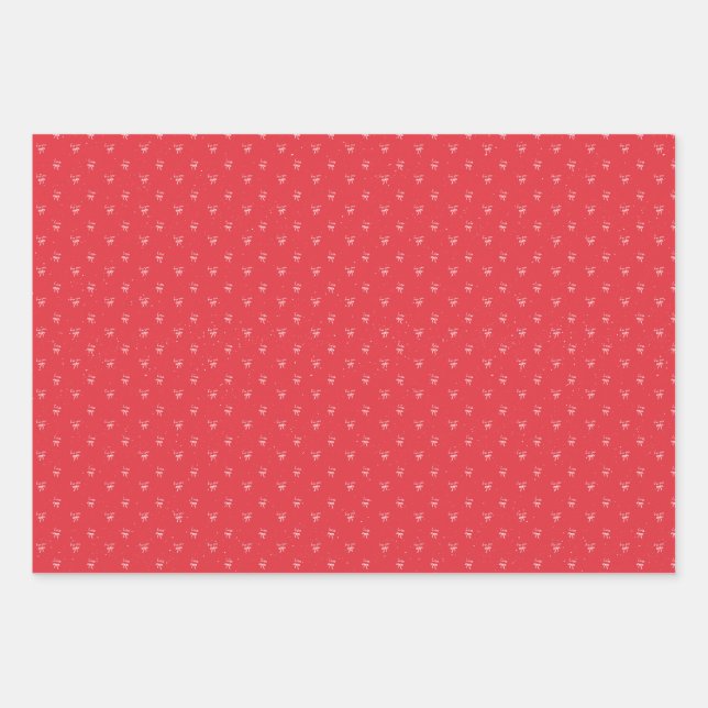 Cute Ribbon Love Seamless Pattern Wrapping Paper,  Paper Sheet (Front)