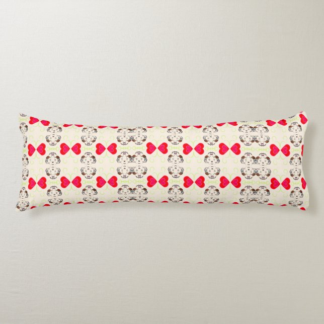 Cute Ribbon Pattern Body Cushion (Front)