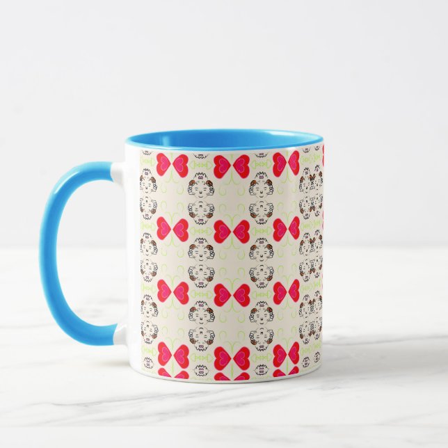 Cute Ribbon Pattern Mug (Left)