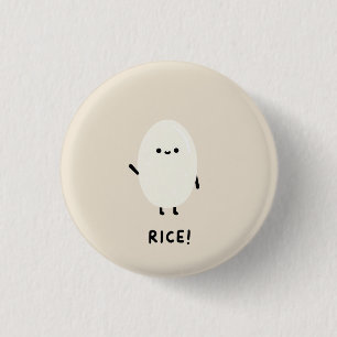 cute rice character minimal kawaii funny rice desi 3 cm round badge