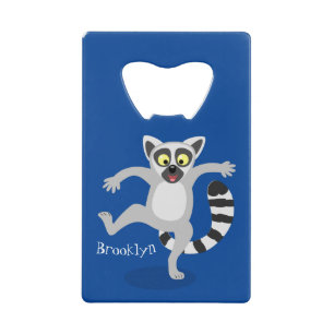 Cute ring tail lemur dancing cartoon illustration