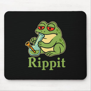 Cute Rippit Stoner Frog Smoking Stoner Mouse Pad