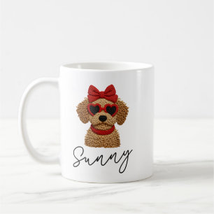 Cute RN Crochet Dog Valentine’s Day  Coffee Mug