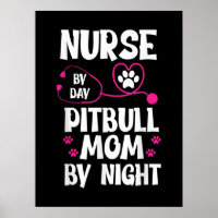 Cute RN Nurse Pit Bull Mum Paw Dog Puppy Lover