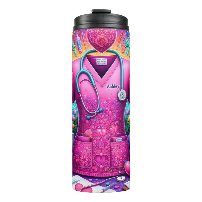 Cute RN Nurse Thermal Tumbler (Front)