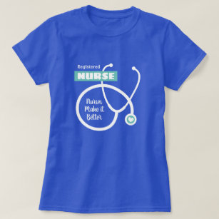 Cute RN nursing t shirt with stethoscope design