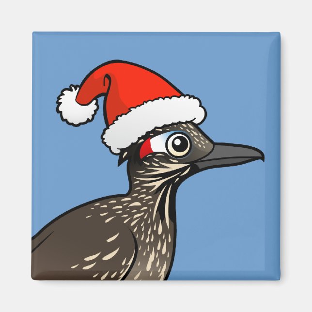 Cute Roadrunner Santa Claus Magnet (Front)