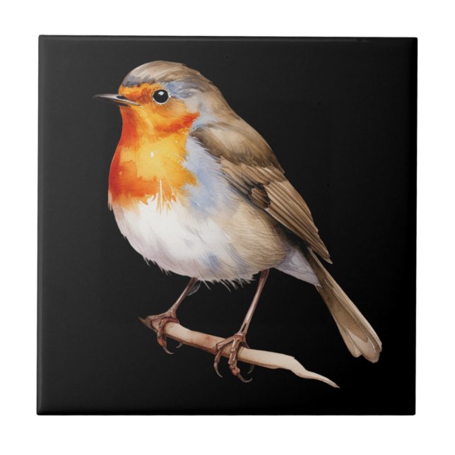 Cute Robin Ceramic Tile (Front)
