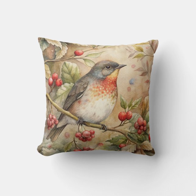 Cute Robin Cushion (Front)