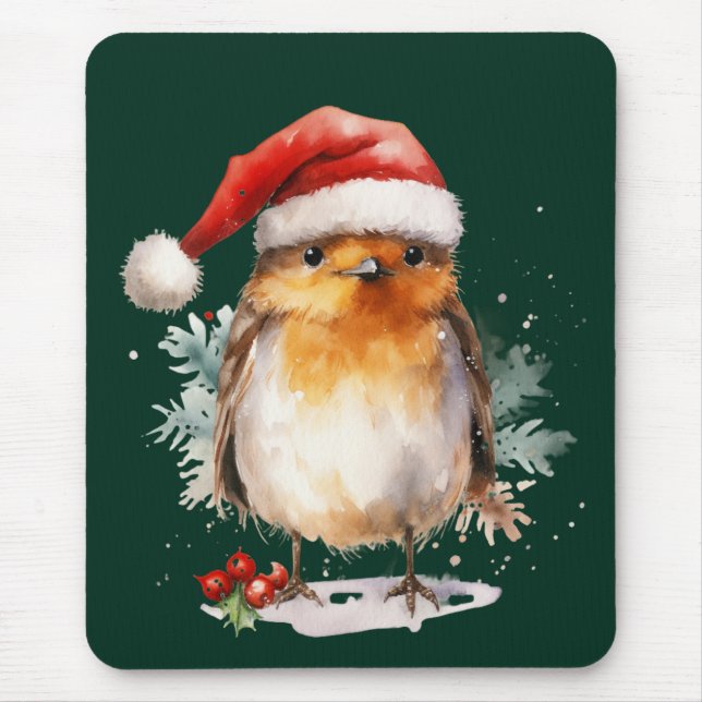 Cute Robin Mouse Pad (Front)