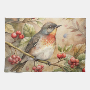 Cute Robin Tea Towel