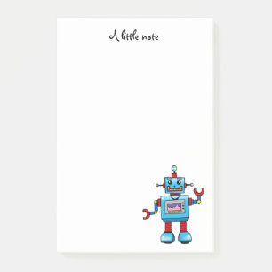 Cute Robot "A Little Note" Design Post-it Notes