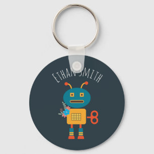 Cute robot children's design key ring