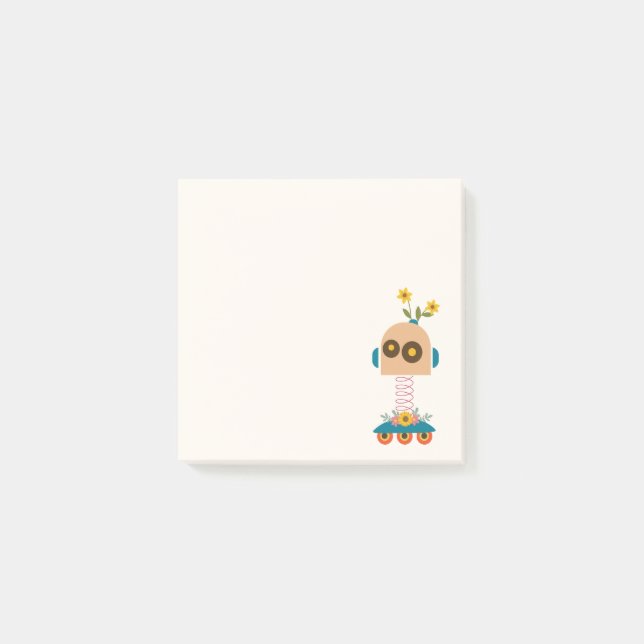 Cute robot colorful Geek Post-it Notes (Front)