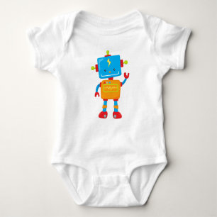 Cute Robot, Colourful Robot, Funny Robot, Robotics Baby Bodysuit