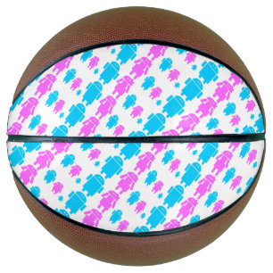 Cute robot familly pattern basketball