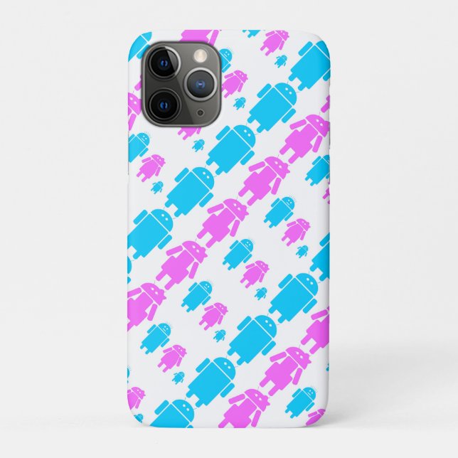 Cute robot familly pattern Case-Mate iPhone case (Back)