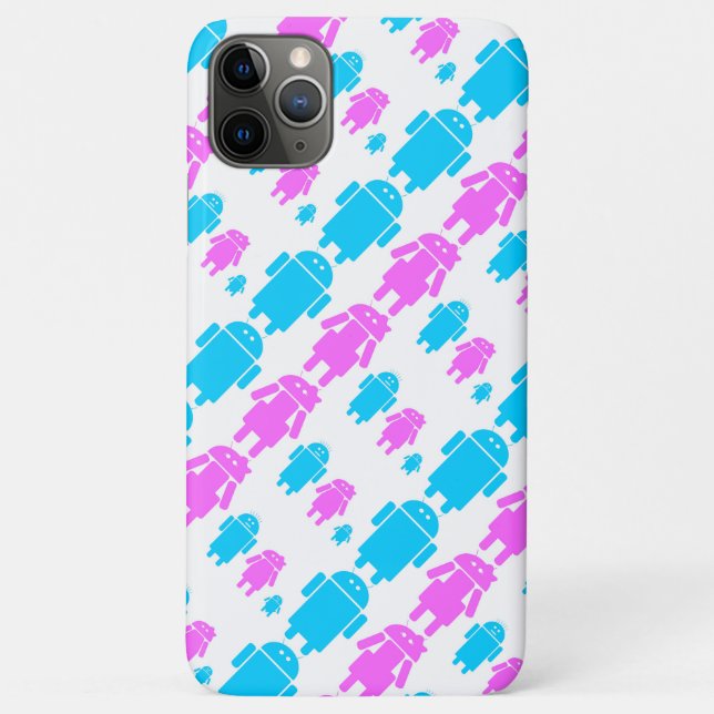 Cute robot familly pattern Case-Mate iPhone case (Back)