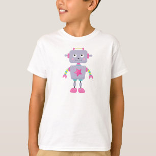Cute Robot, Funny Robot, Silly Robot, Purple Robot T-Shirt