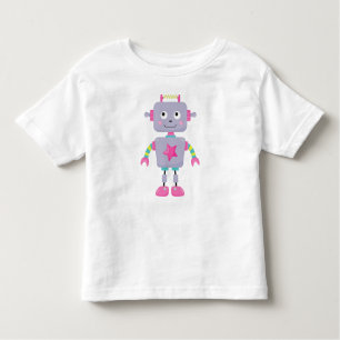 Cute Robot, Funny Robot, Silly Robot, Purple Robot Toddler T-Shirt