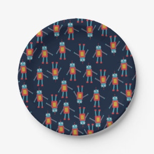 Cute Robot Paper Plates