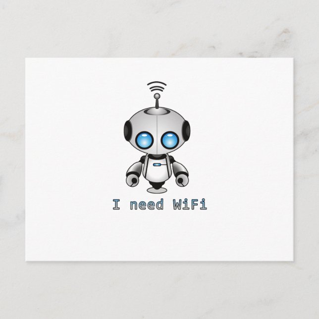 Cute Robot Postcard (Front)