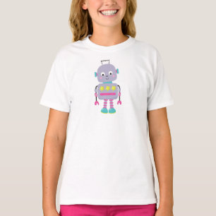 Cute Robot, Silly Robot, Funny Robot, Purple Robot T-Shirt