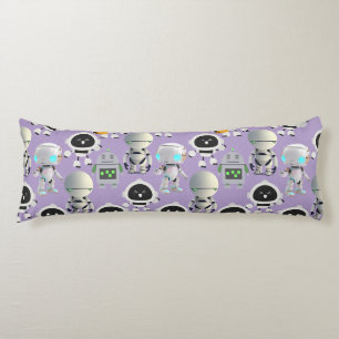 Cute Robots Pattern. CUTERB01.LPurple Body Cushion